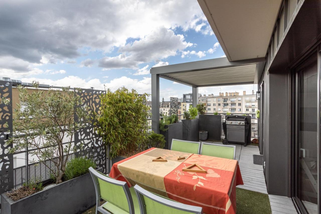 ILLANKA - Appartement 3 chambres avec parking et terrasse proche gare Rennes Extérieur photo